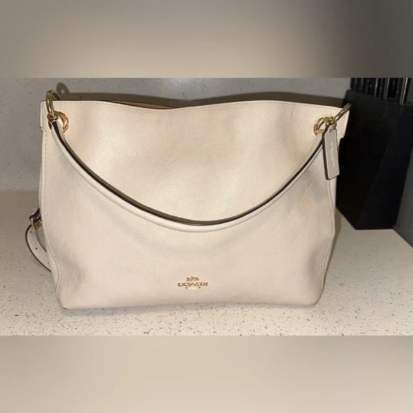 Coach Off-White Leather Shoulder Bag - Picture 1 of 9